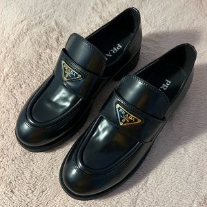 Gold Lug Sole Loafers
